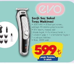 Şarjlı Saç Sakal Tıraş Makinesi