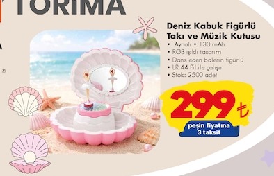 Deniz Kabuk Figürlü Takı Ve Müzik Kutusu Lr 44 Pil