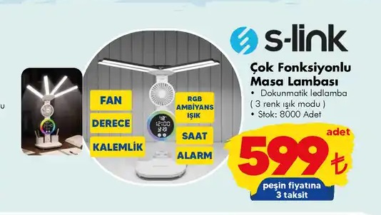 S-Link Çok Fonksiyonlu Masa Lambası