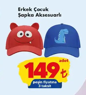 Erkek Çocuk Şapka Aksesuarlı 1 Adet