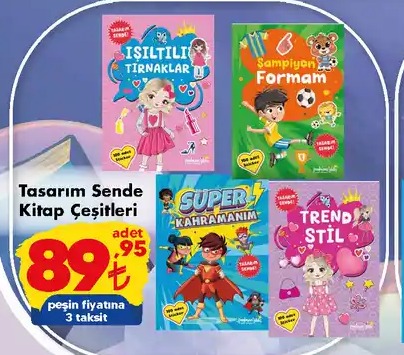 Tasarım Sende Kitap Çeşitleri 1 Adet