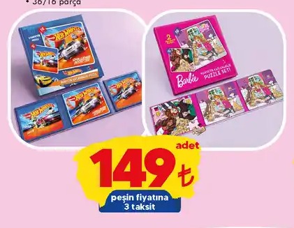 Hot Wheels Ve Barbie Puzzle Seti