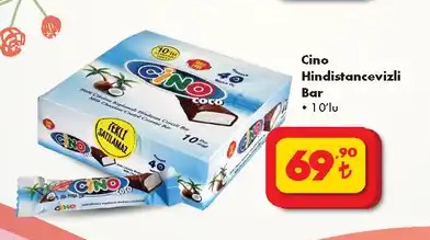 Cino Hindistancevizli Bar 10'Lu