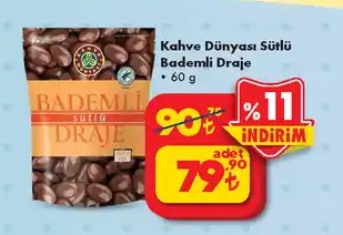 Kahve Dünyası Sütlü Bademli Draje 60G
