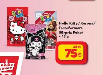 Hello Kitty/Kuromi/Transformers Sürpriz Paket 15G