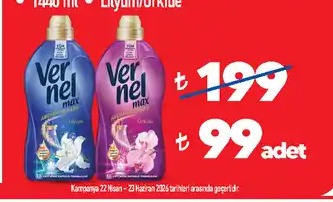 Vernel Max 1440Ml Lityum/Orkide
