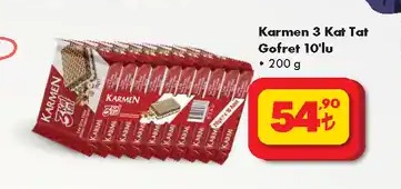 Karmen 3 Kat Tat Gofret 10'Lu 200G