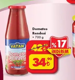 Vatan Domates Rendesi 700G