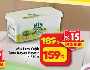 Mis Tam Yağlı Taze Beyaz Peynir 750G