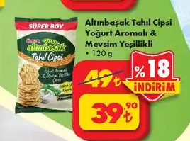 Altınbaşak Tahıl Cipsi Yoğurt Aromalı & Mevsim Yeşillikli 120G
