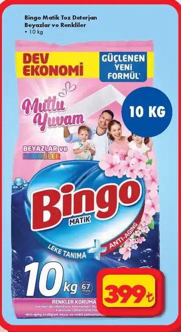 Bingo Matik Toz Deterjan Beyazlar Ve Renkliler 10Kg
