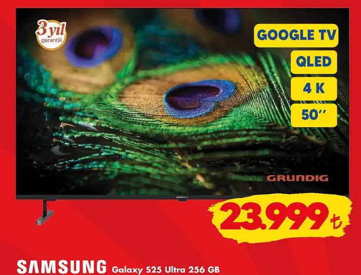 Grundig 50 Inc Google Tv Qled 4K