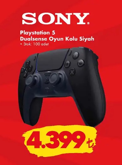 Sony Playstation 5 Dualsense Oyun Kolu Siyah