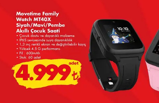 Tcl Movetime Family Watch Mt40X Siyah/Mavi/Pembe Akıllı Çocuk Saati