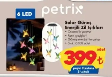 6 Led Solar Güneş Enerjili Zil Işıkları