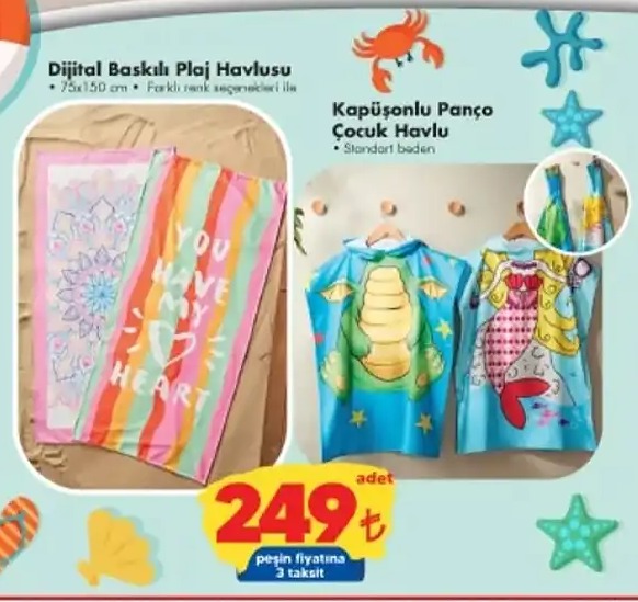 Dijital Baskılı Plaj Havlusu 75X150Cm