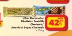 Ülker Hanımeller Hindistan Cevizli / Çikolatalı / Limonlu & Beyaz Çikolatalı 138G