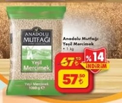 Anadolu Mutfağı Yeşil Mercimek 1 Kg