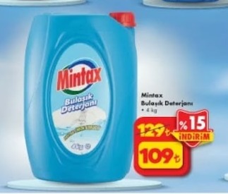 Mintax Bulaşık Deterjanı 4 Kg