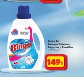 Bingo Sıvı Çamaşır Deterjanı Beyazlar / Renkliler 1755 Ml