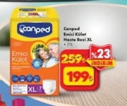 Canped Emici Külot Hasta Bezi Xl 7'Li