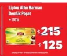 Lipton Altın Harman Demlik Poşet 100'Lü