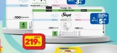 Slapy Natural X-Large 40'Lı Jumbo Paket