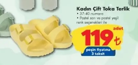 Kadın Çift Toka Terlik