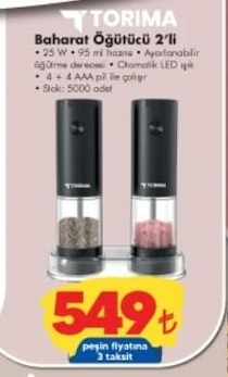 Torima Baharat Öğütücü 2'Li