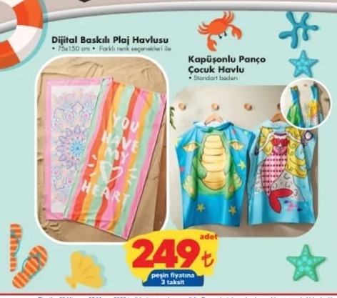 Dijital Baskılı Plaj Havlusu 75X150 Cm