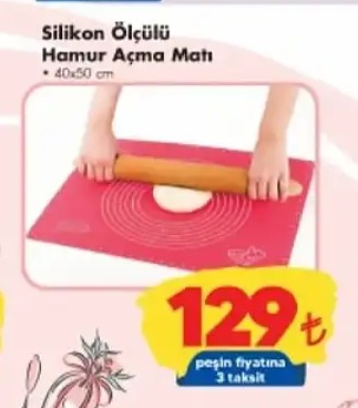 Silikon Ölçülü Hamur Açma Matı 40X50 Cm