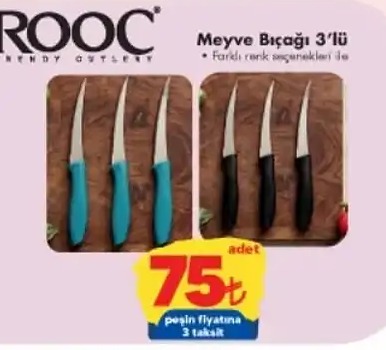 Rooc Meyve Bıçağı 3'Lü