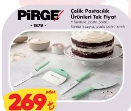 Pirge Çelik Pastacılık Ürünleri Tek Fiyat