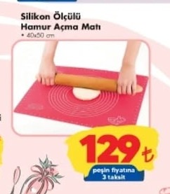 Silikon Ölçülü Hamur Açma Matı 40X50Cm