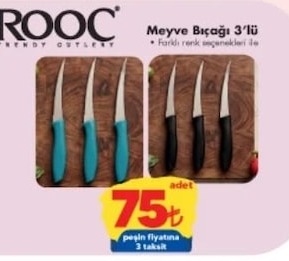 Rooc Meyve Bıçağı 3'Lü