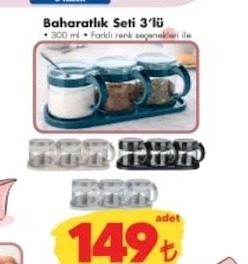 Baharattik Seti 3'Lü 300 Ml