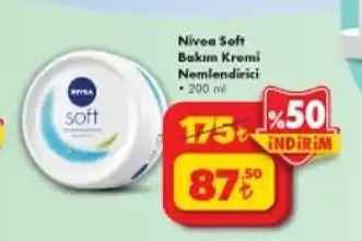 Nivea Soft Bakim Kremi Nemlendirici 200Ml