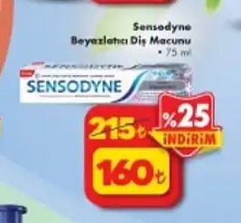 Sensodyne Beyazlatıcı Diş Macunu 75Ml