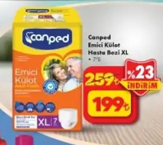 Canped Emici Külot Hasta Bezi Xl 7'Li