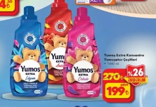 Yumos Extra Konsantre Yumuşatıcı Çeşitleri 1440Ml