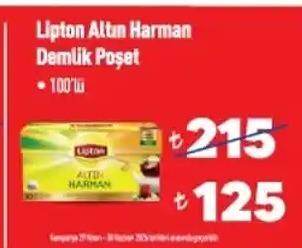 Lipton Altın Harman Demlik Poşet Çay 100'Lü