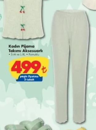 Kadın Pijama Takımı Aksesuarlı