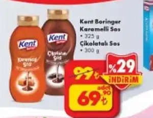 Kent Boringer Karamelli Sos 325G / Çikolatalı Sos 300G