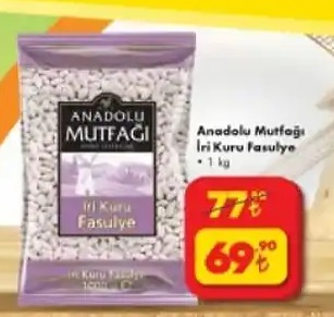 Anadolu Mutfağı İri Kuru Fasulye 1Kg
