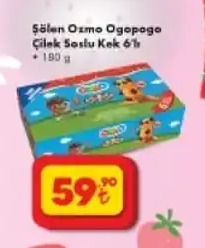 Şölen Ozmo Ogopogo Çilek Soslu Kek 6'Lı 180G