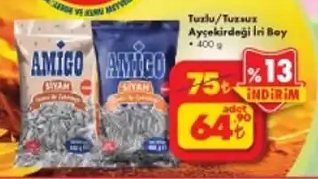 Amigo Tuzlu/Tuzsuz Ayçekirdeği İri Boy 400G