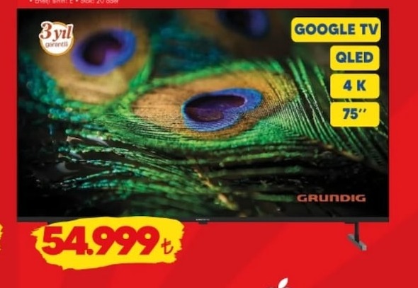 Grundig 75" Qled 4K Google Tv