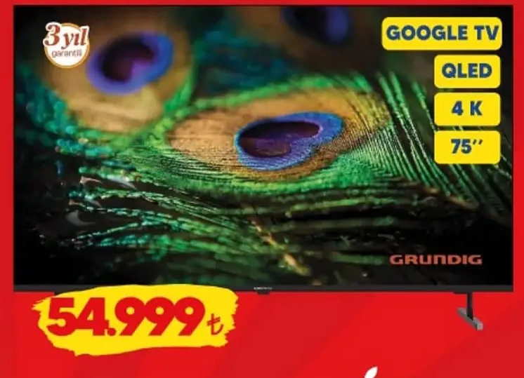 Grundig 75" Qled 4K Google Tv