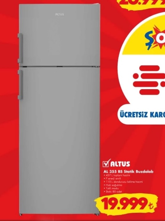Altus Al 355 Bs Statik Buzdolabi