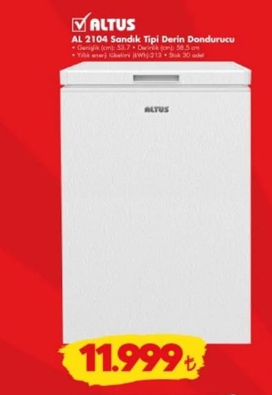 Altus Al 2104 Sandık Tipi Derin Dondurucu